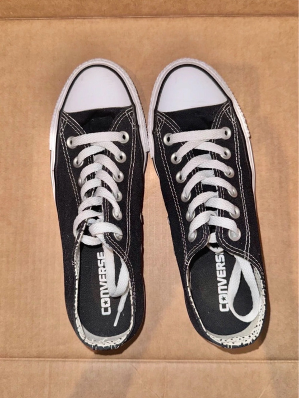 Converse Black and White Low Top Sneakers - Classic Canvas
